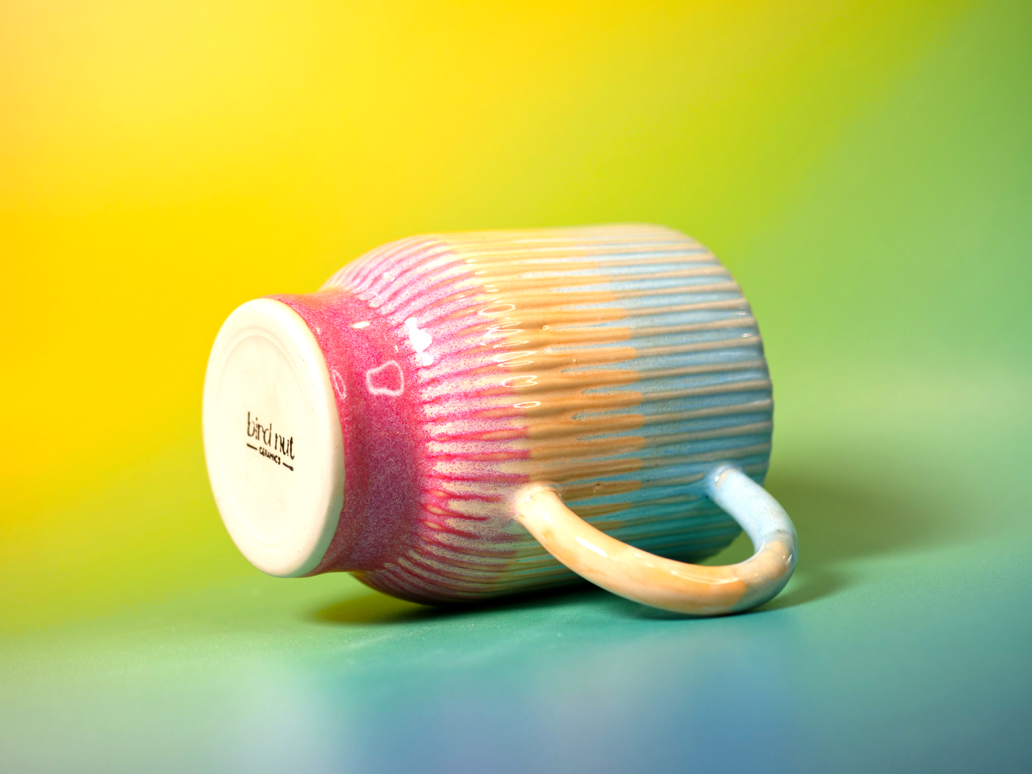 Candy Stripes Ribbed Mug — 14 oz