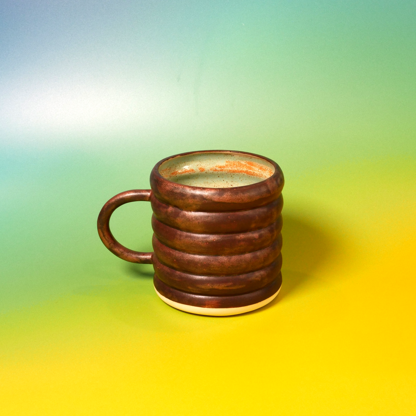 Bronze & Pistachio Bubble Mug — 18 oz (#1)