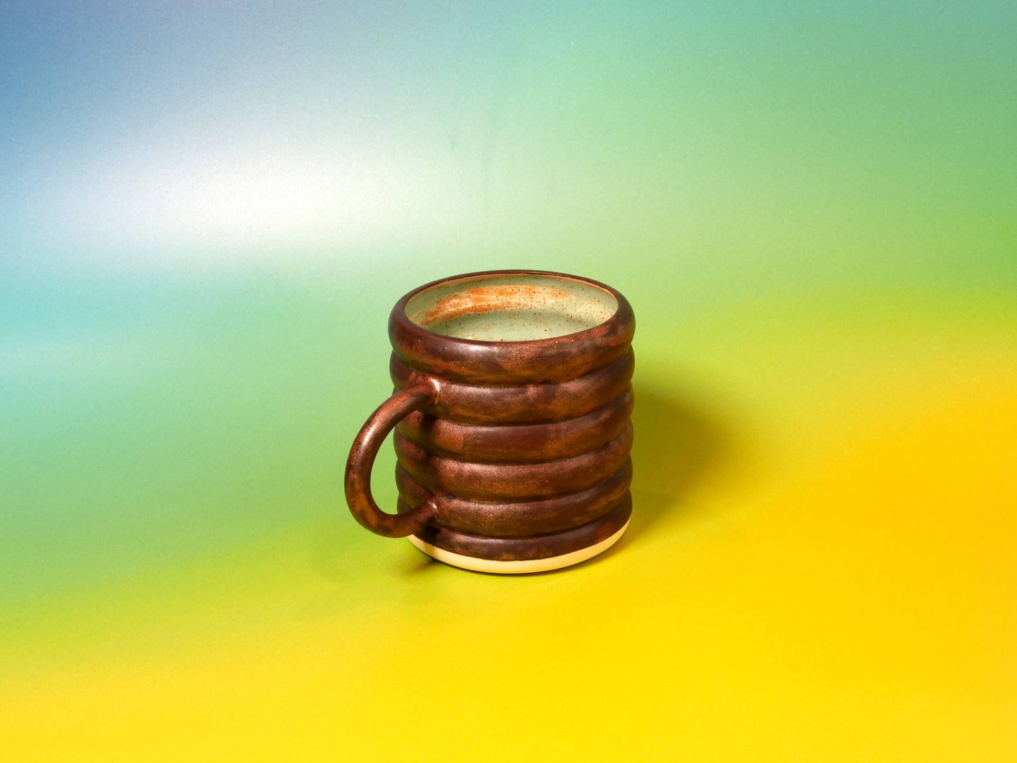 Bronze & Pistachio Bubble Mug — 18 oz (#1)