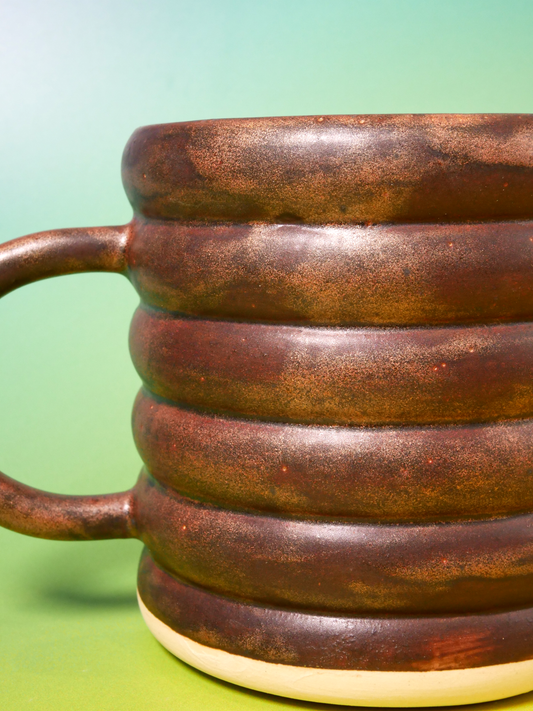 Bronze & Pistachio Bubble Mug — 18 oz (#1)