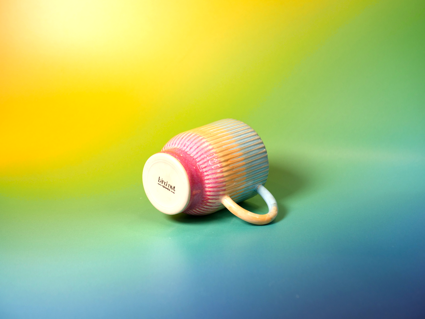 Candy Stripes Ribbed Mug — 14 oz