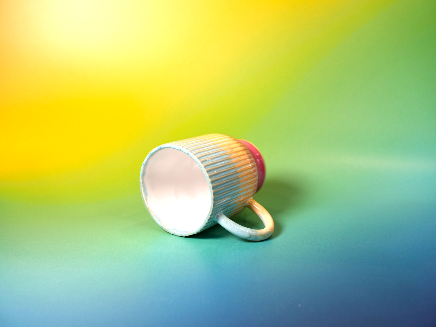Candy Stripes Ribbed Mug — 14 oz