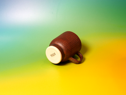 Bronze & Pistachio Ribbed Mug — 14 oz